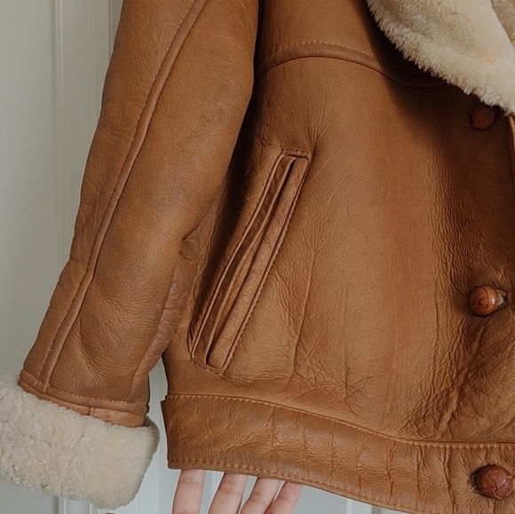 Andrew Marc Genuine Shearling Leather Jacket Coat - Picture 7 of 16